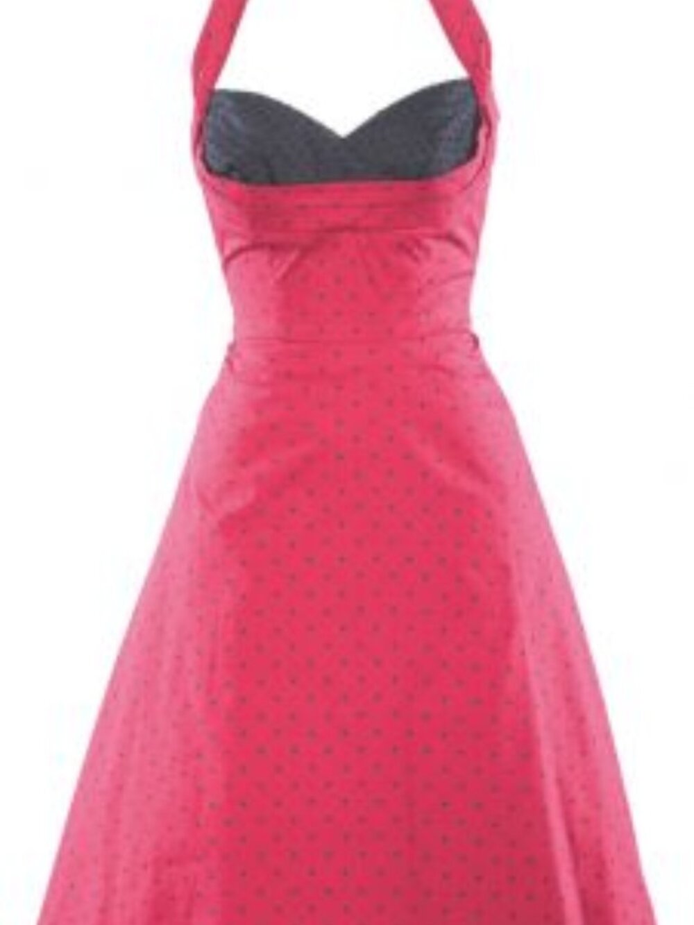 Stop Staring red pin dot halter swing dress